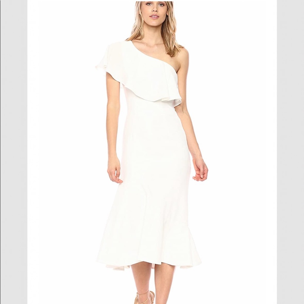 NWT - One shoulder white dress